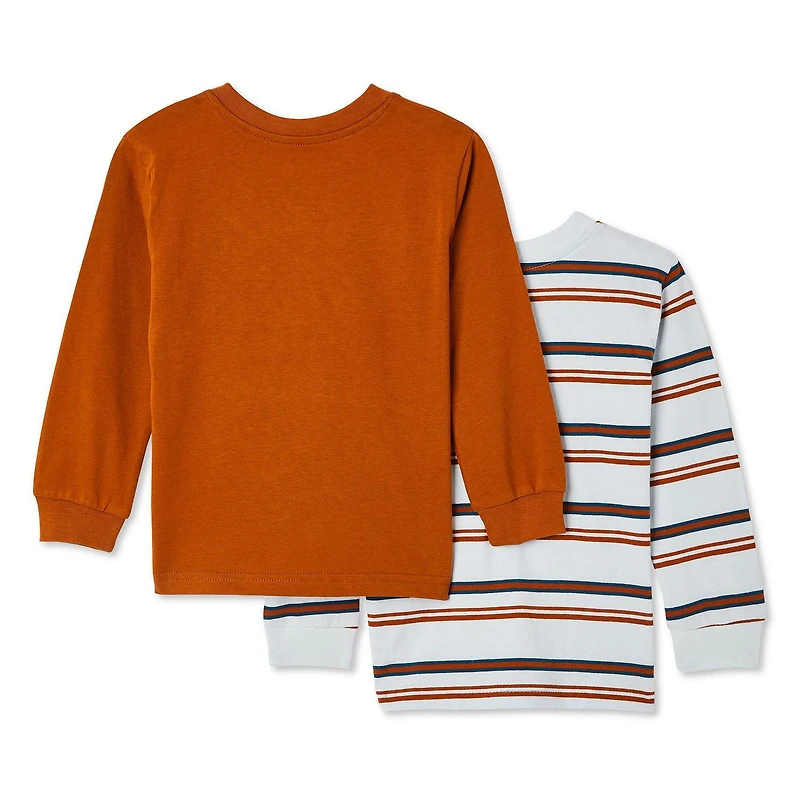 Lot de 2 t-shirts à col henley George pour petits garçons Tailles 2T-5T