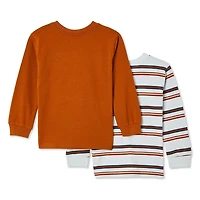 Lot de 2 t-shirts à col henley George pour petits garçons Tailles 2T-5T