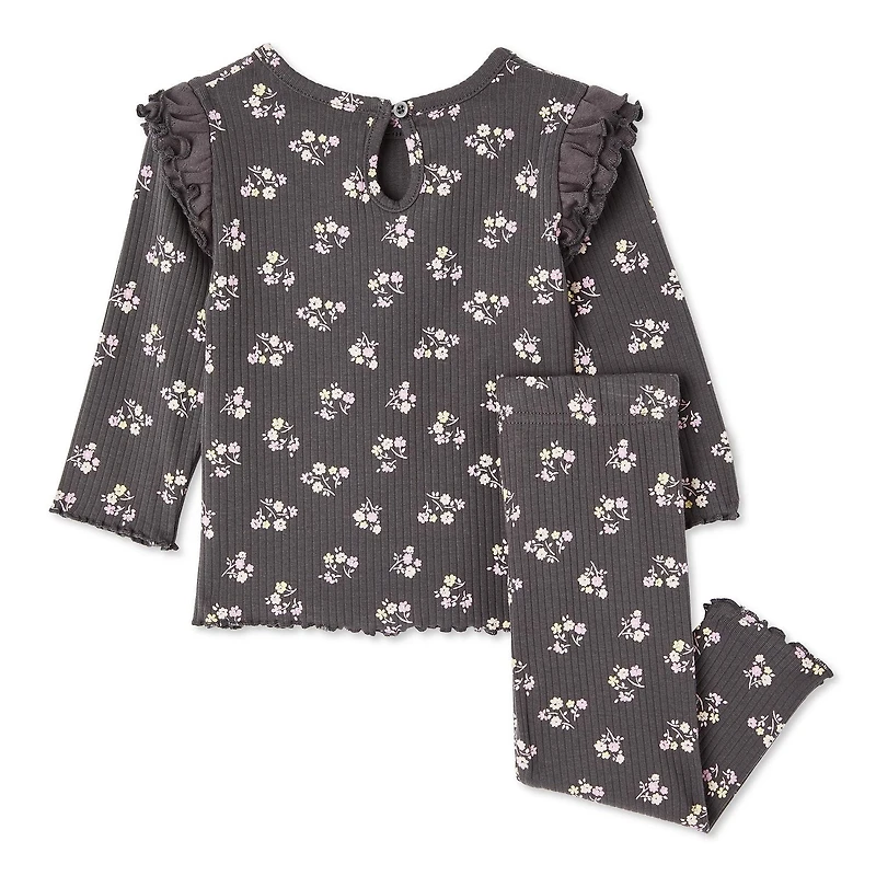 Ensemble 2 pièces en tricot côtelé George pour bébés filles Tailles 0-24 mois