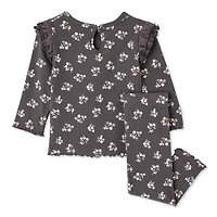 Ensemble 2 pièces en tricot côtelé George pour bébés filles Tailles 0-24 mois