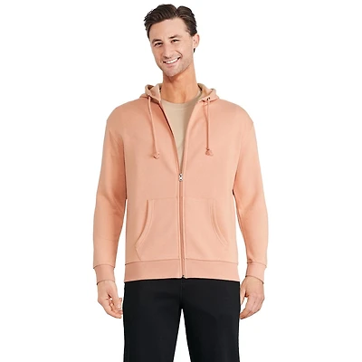 Haut à capuchon zippé sur la longueur George pour hommes Tailles P-2XL
