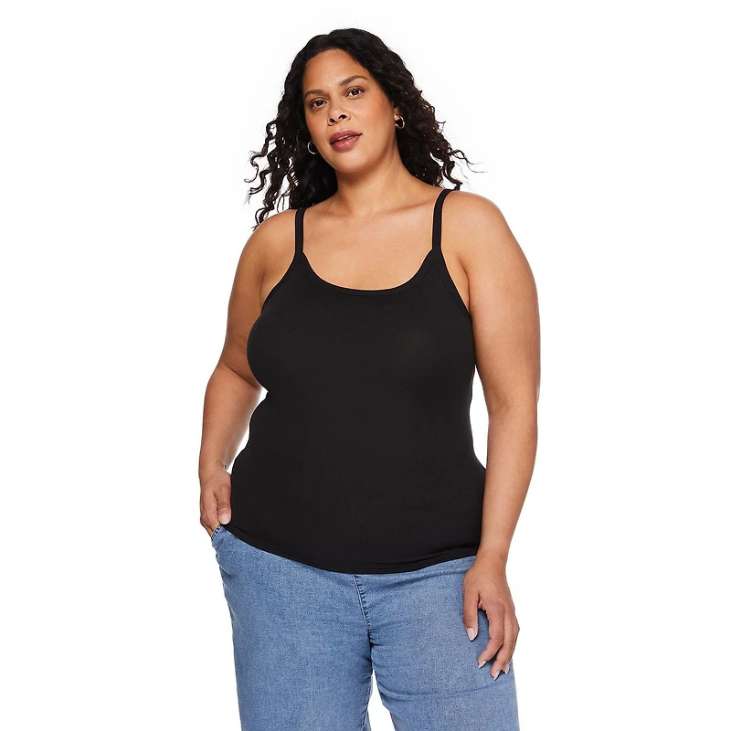 George Women's Plus Rib Tank, Sizes 1X-4X