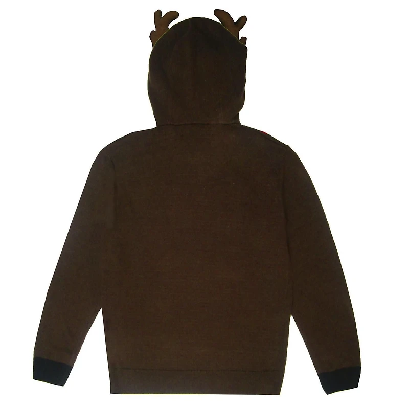George Ugly Christmas Rudolph Hooded Tunic Sweater