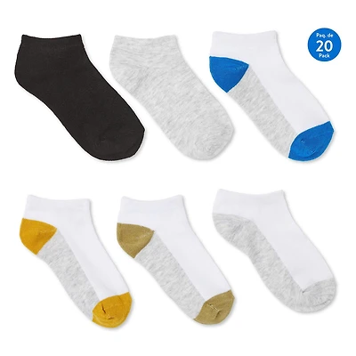 Lot de 20 paires socquettes George pour garçons Pointures 11/2-3/9