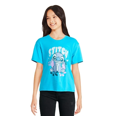Disney Girls' Stitch Short Sleeve Tee