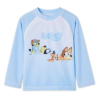 Bluey Toddler Boys' Rash Guard, Sizes 2T-5T