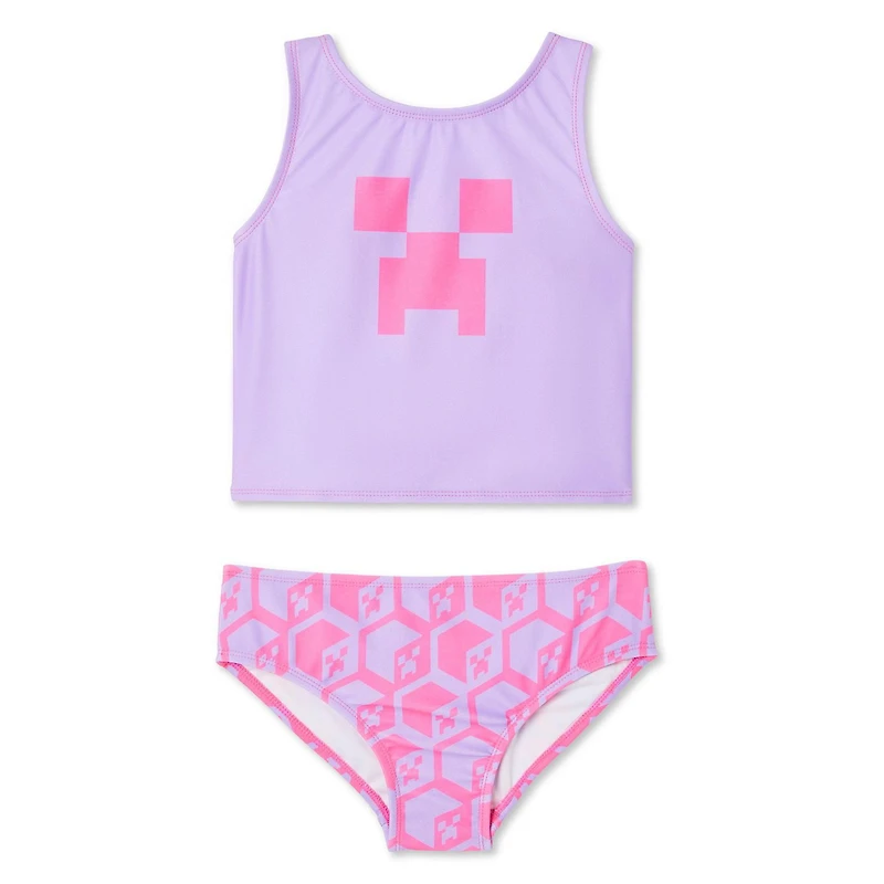Minecraft Girls' Swim 2-Piece Set, Sizes XS-L