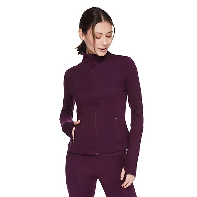 Manteau performance zippé sur la longueur Athletic Works pour femmes Tailles TP–TTG