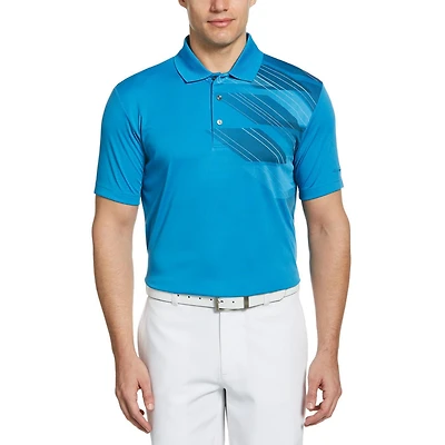 Polo de golf de manga corta de color block para hombre