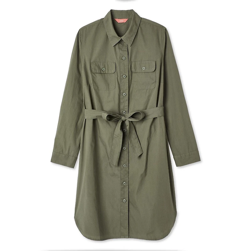 Robe-chemise tissée Iyla pour femmes