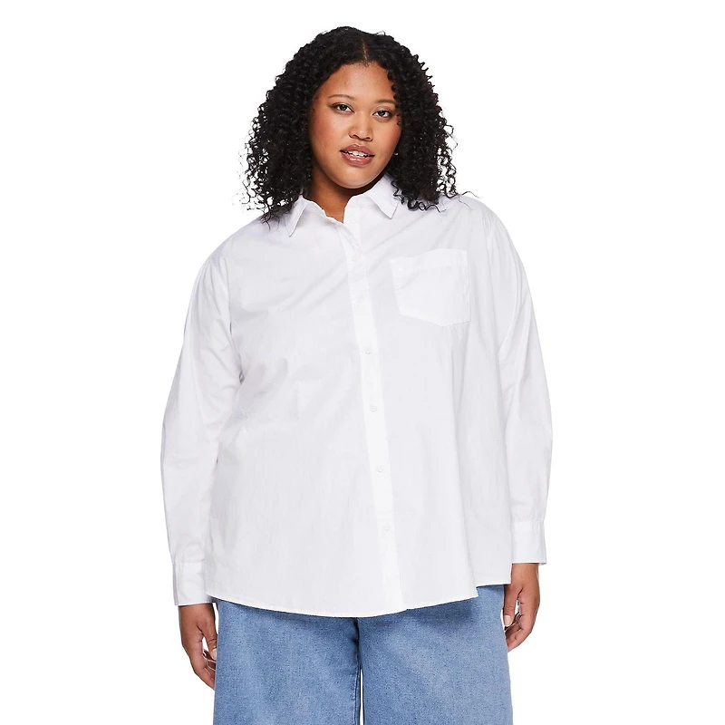 George Women's Plus Oversized Shirt, Sizes 1X-4X
