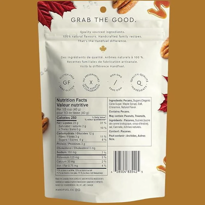 Maple Pecans, 40g Maple Pecans