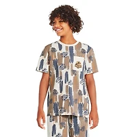 T-shirt à manches courtes Le monde jurassique pour garçons Tailles TP–TG