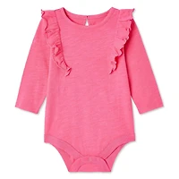 George Baby Girls' Ruffle Bodysuit, Sizes 0-24 months