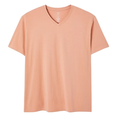 T-shirt avec encolure en V extensible George Plus pour hommes