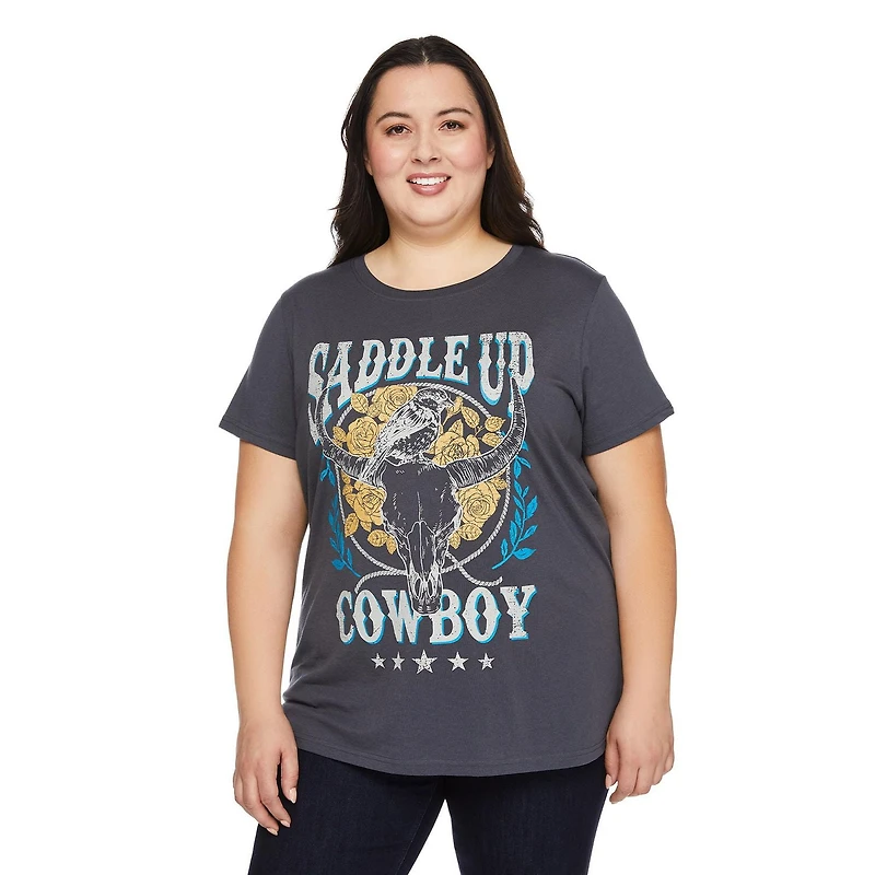 T-shirt Saddle Up The Pink Closet Plus pour femmes