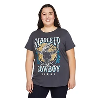 T-shirt Saddle Up The Pink Closet Plus pour femmes