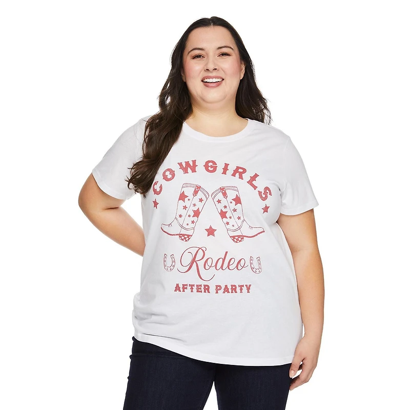 The Pink Closet Women's Plus Cowgirls Tee