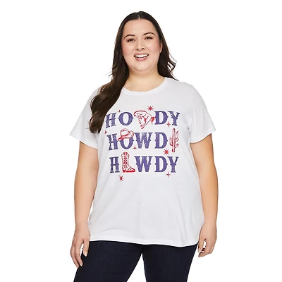 T-shirt Howdy The Pink Closet Plus pour femmes