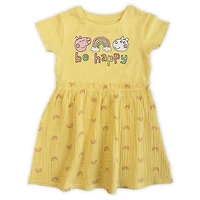 Peppa Pig Robe en jersey à manches courtes pour petites filles, avec col rond et jupe froissée, légère et fluide