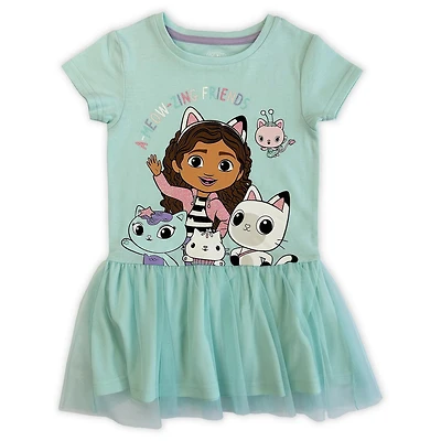 Gabby's Dollhouse Toddler Girls short sleeve  casual Tutu dress