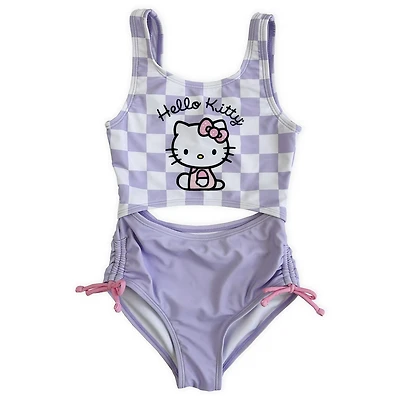 Hello Kitty Girls Cut-Out Swimsuit 1-Piece