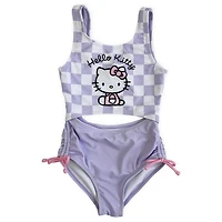 Hello Kitty Girls Cut-Out Swimsuit 1-Piece