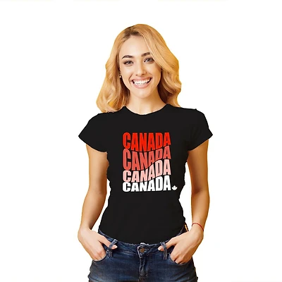 Ladies George Canada On Repeat Short Sleeve T-Shirt 