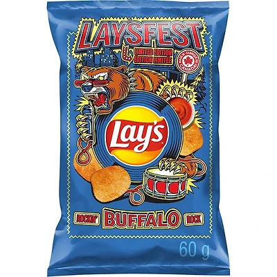 Lay's croustilles assaisonnées Buffalo rock, 60 g.