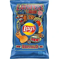 Lay's Rockin' Buffalo Flavoured Potato Chips, 60 g.