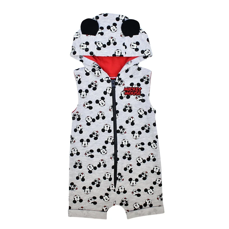 Disney Barboteuse Mickey Mouse en tissu bouclette avec Capuchon pour garçon