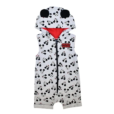 Disney Barboteuse Mickey Mouse en tissu bouclette avec Capuchon pour garçon