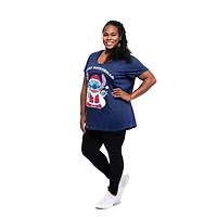Ladies Plus Disney Lilo & Stitch Stitchmas T-shirt amusant à manches courtes et col rond