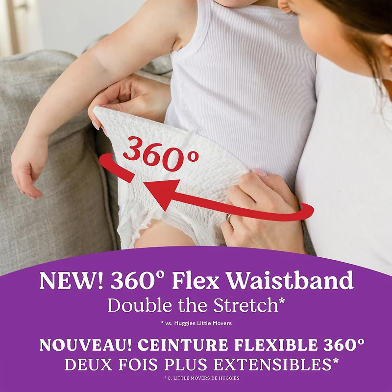 Couches pour bébé Huggies Little Movers HuggFit 360° avec ceinture 360°, tailles 3-7, 136-70 unités HUGFIT 360 MC S3-7| Count 136-70