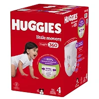 Couches pour bébé Huggies Little Movers HuggFit 360° avec ceinture 360°, tailles 3-7, 136-70 unités HUGFIT 360 MC S3-7| Count 136-70