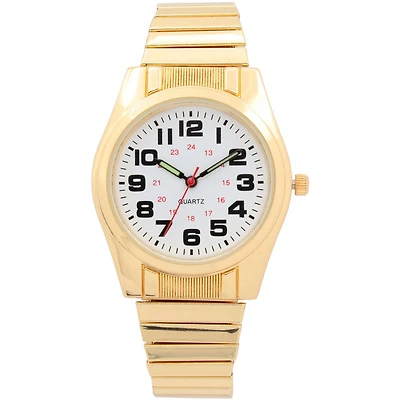 Montre George à or tons avec bracelet extensible pour hommes Montre pour hommes extensible