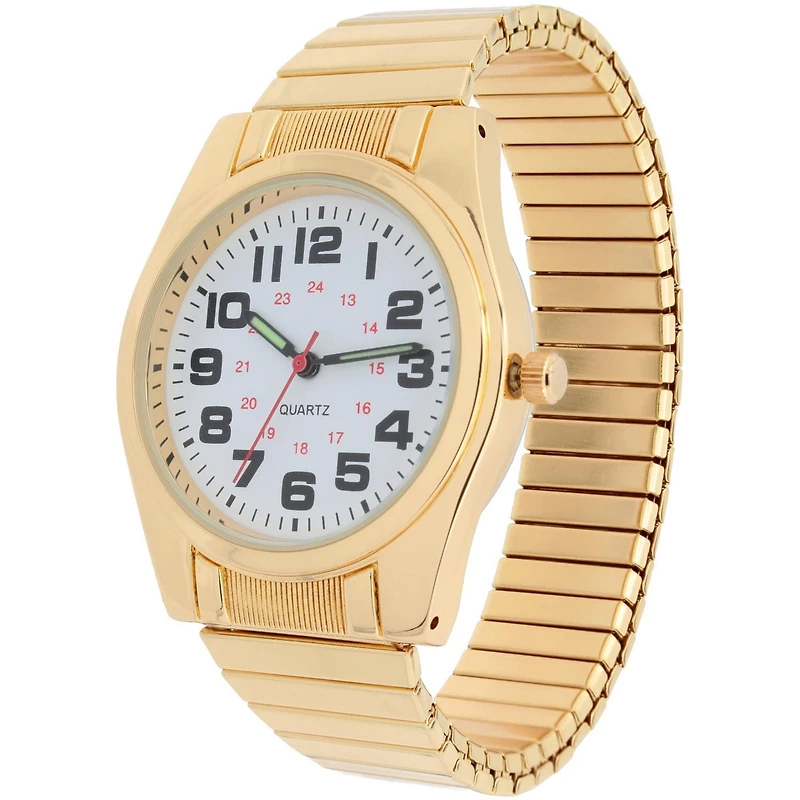 Montre George à or tons avec bracelet extensible pour hommes Montre pour hommes extensible