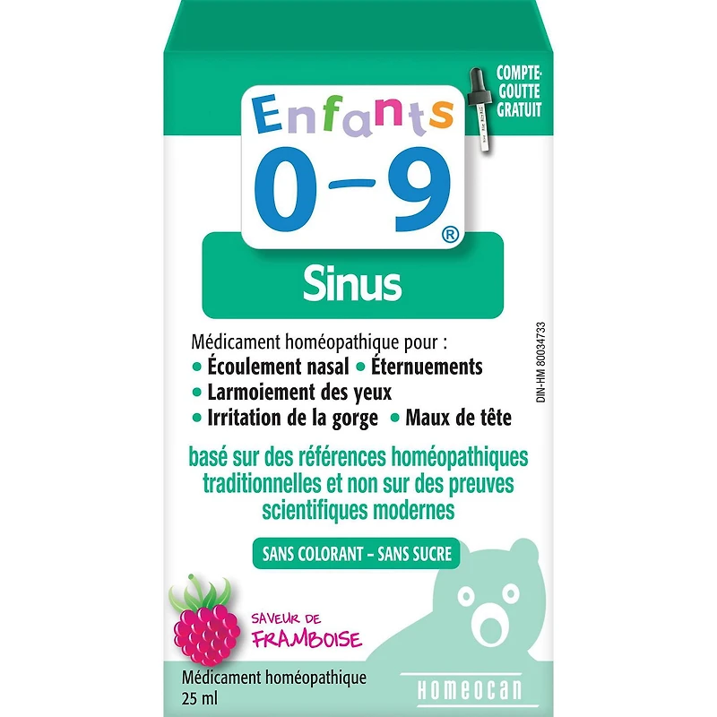 Solution buvable Sinus-tout-en-un d'Enfants 0-9 avec compte-gouttes