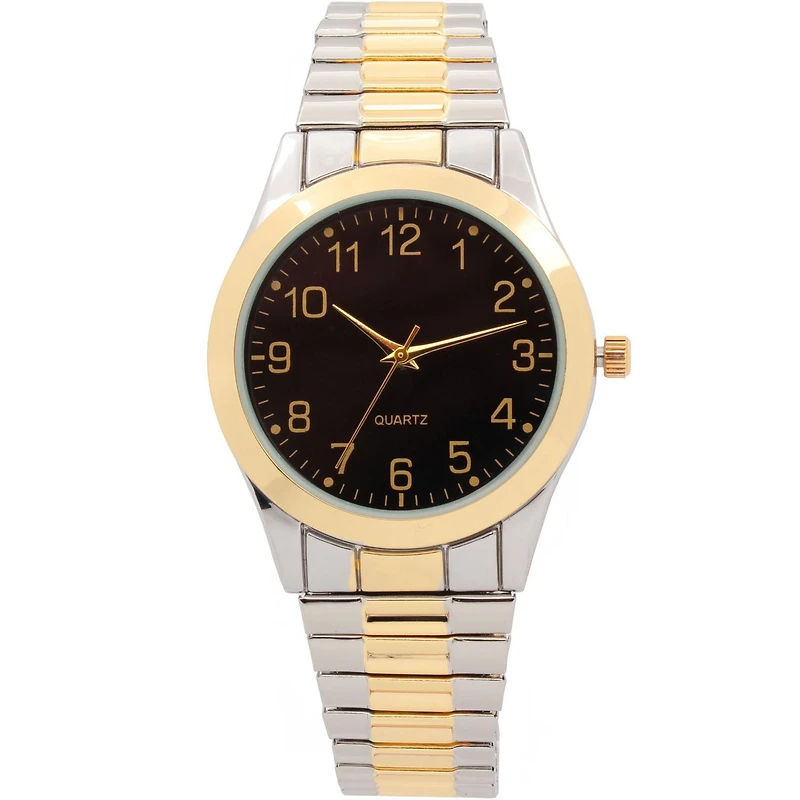 Montre George à deux tons avec bracelet extensible pour hommes Montre pour hommes extensible