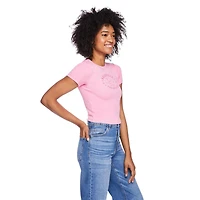 No Boundaries Women's Rib Baby Tee