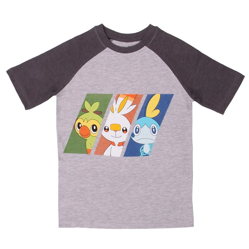 Pokemon Boys short sleeve raglan tee