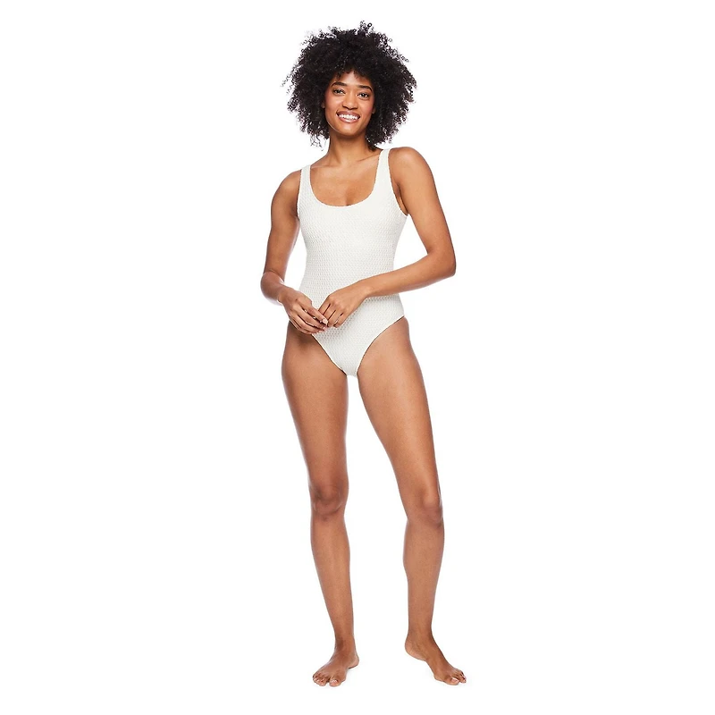 No Boundaries Women's Scoop Neckline Swimsuit