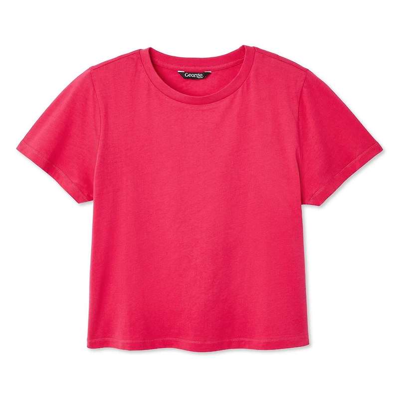 T-shirt raccourci George pour femmes Tailles TP–TTG