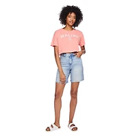 No Boundaries Women's Cropped Tee