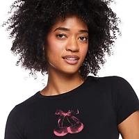 No Boundaries Women's Rib Baby Tee, Sizes XS-XXL
