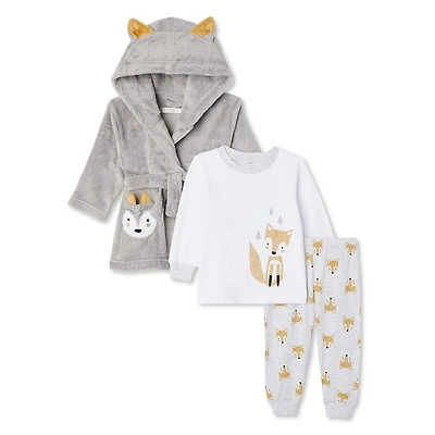 George Baby Boys' Pajamas and Robe 3-Piece Set