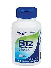 Equate vitamine B12 1000mcg dissolution rapide