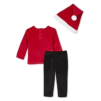 Ensemble des fêtes 2 pièces avec haut, legging et chapeau George pour bébés garçons