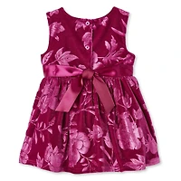 George Baby Girls' Sleeveless Velour Dress