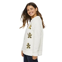 George Ladies Ugly Christmas Embellished Sherpa Tops